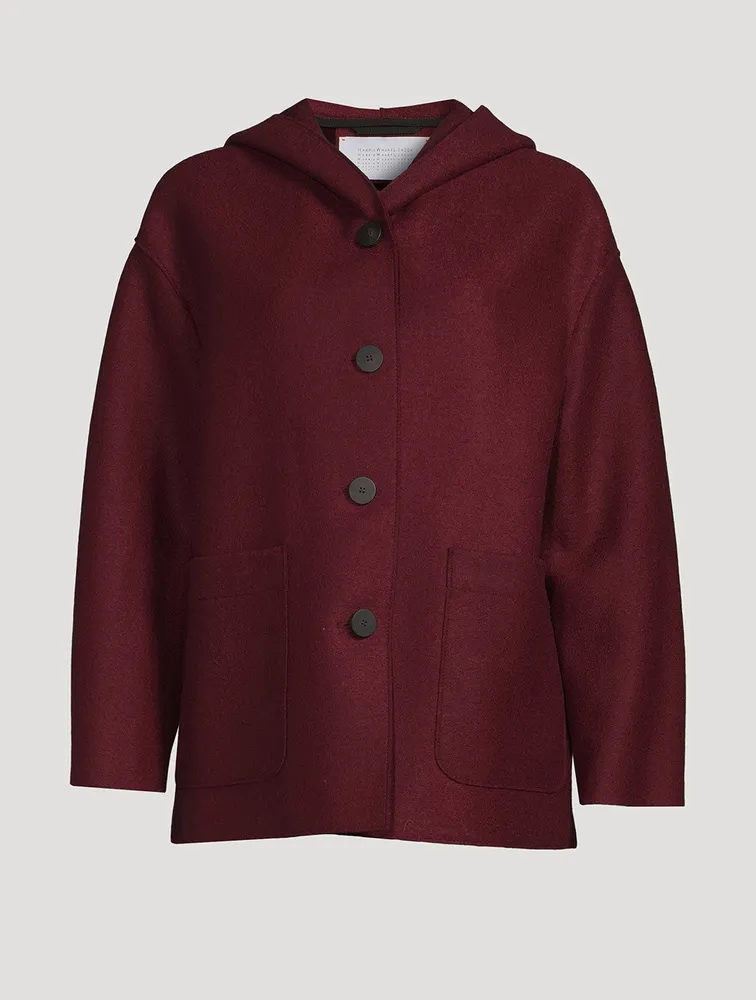 Wool Oversized Coat With Hood