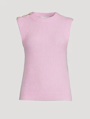 Rib-Knit Wool-Blend Vest