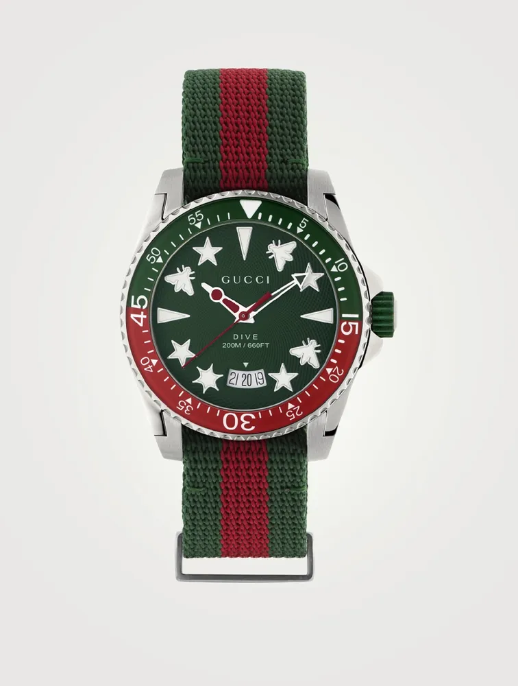 Dive Stainless Steel Web Strap Watch