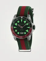 Dive Stainless Steel Web Strap Watch