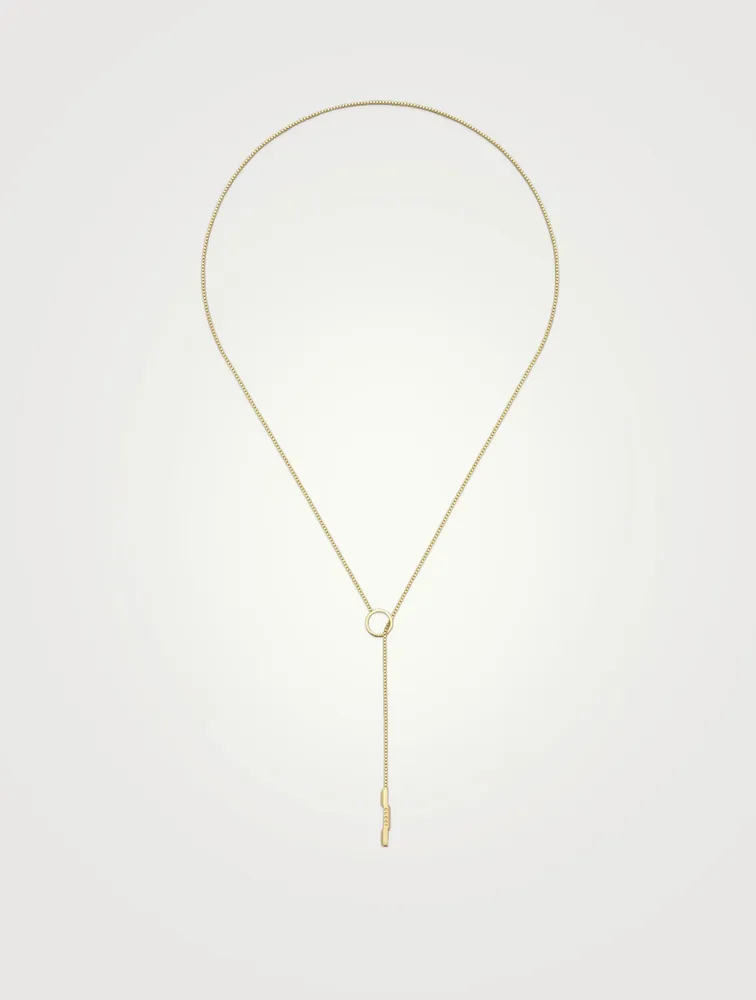 Link To Love 18K Gold Lariat Necklace