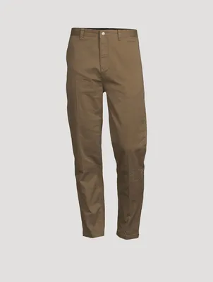 Elastic Cotton Chino Pants