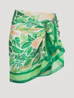The Pareo Beach Coverup In Palm Leaf Print