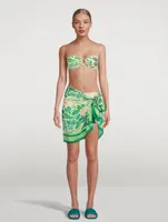 The Pareo Beach Coverup In Palm Leaf Print