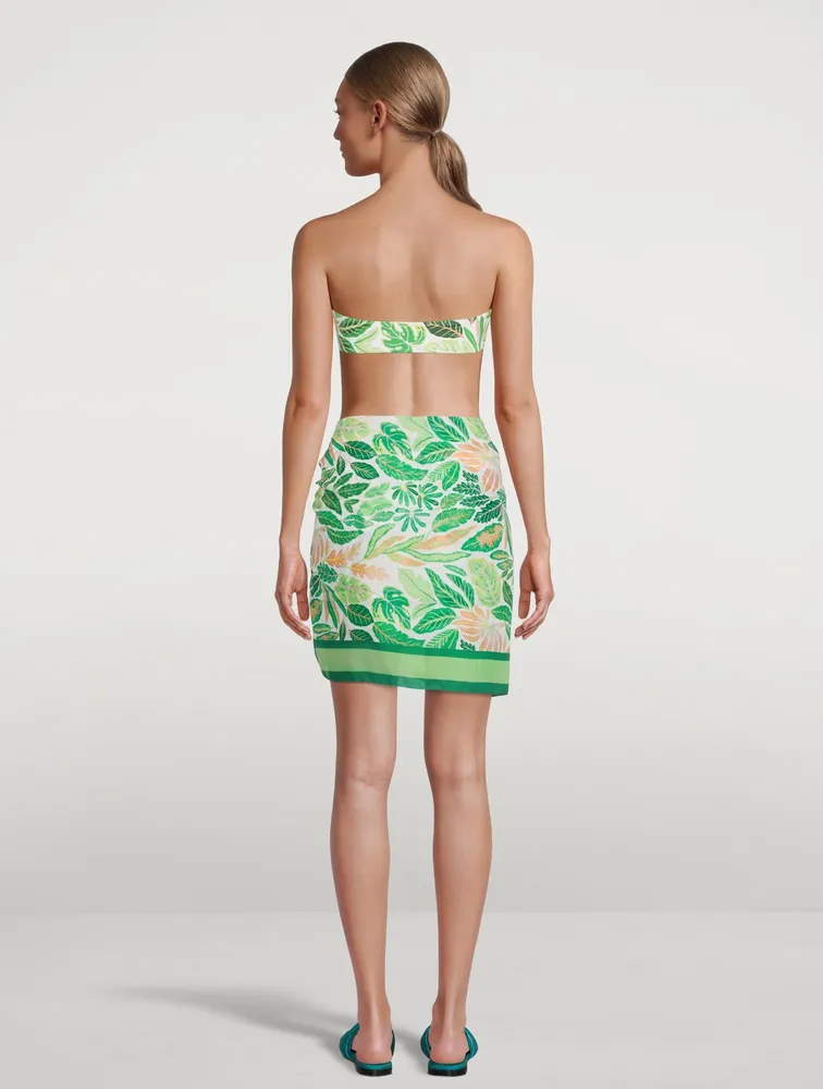 The Pareo Beach Coverup In Palm Leaf Print
