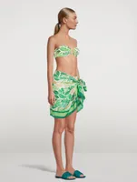 The Pareo Beach Coverup In Palm Leaf Print