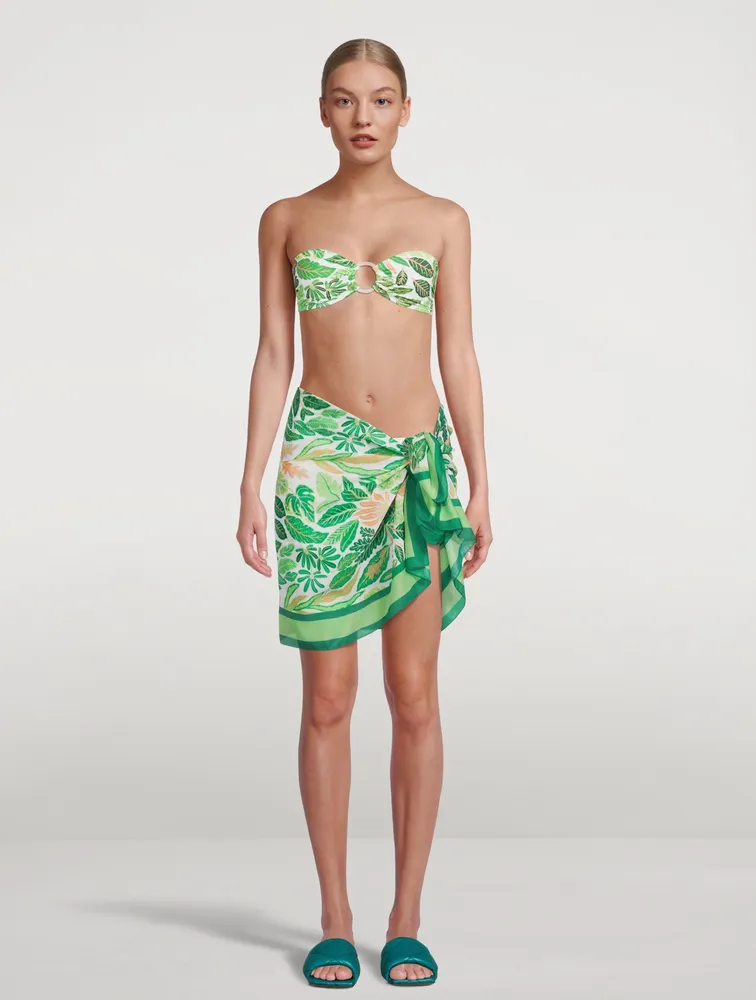 The Pareo Beach Coverup In Palm Leaf Print