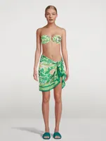 The Pareo Beach Coverup In Palm Leaf Print
