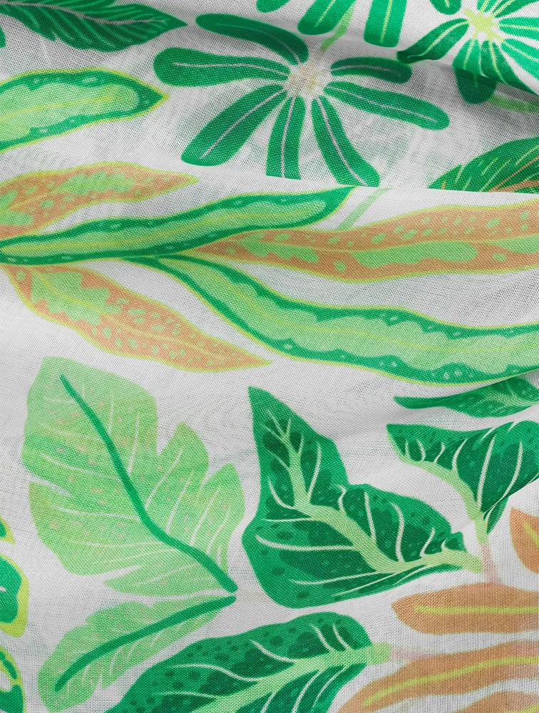 The Pareo Beach Coverup In Palm Leaf Print