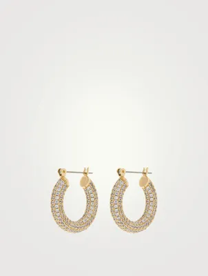 Baby Amalfi Pavé Huggie Hoop Earrings