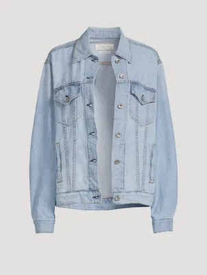 Cotton And Linen Oversized Denim Jacket