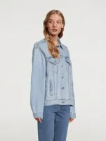 Cotton And Linen Oversized Denim Jacket