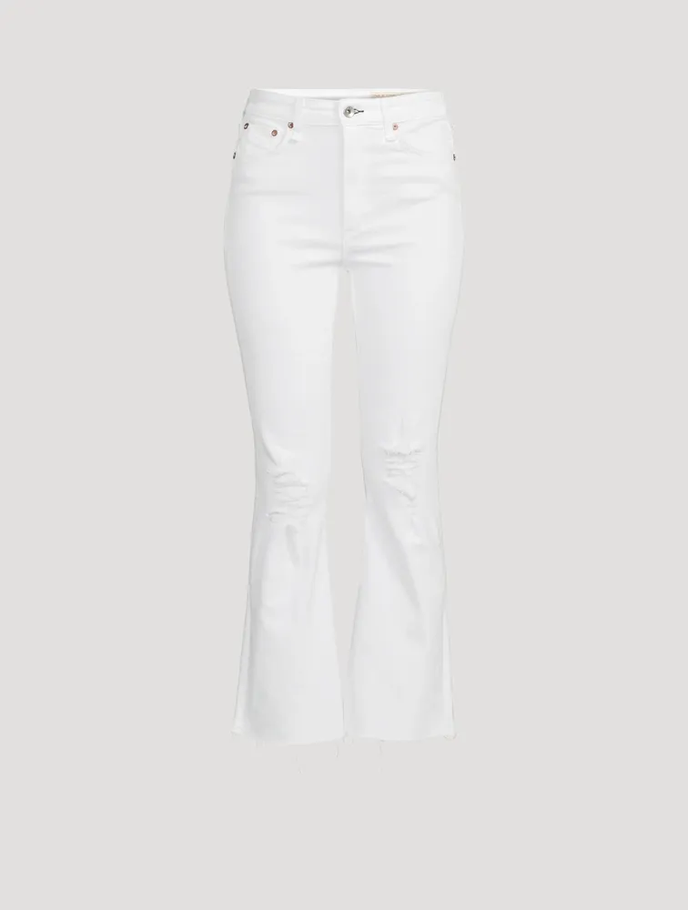 Nina High-Waisted Flared Ankle Jeans