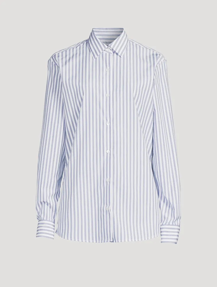 Clavelly Cotton Shirt Striped Print