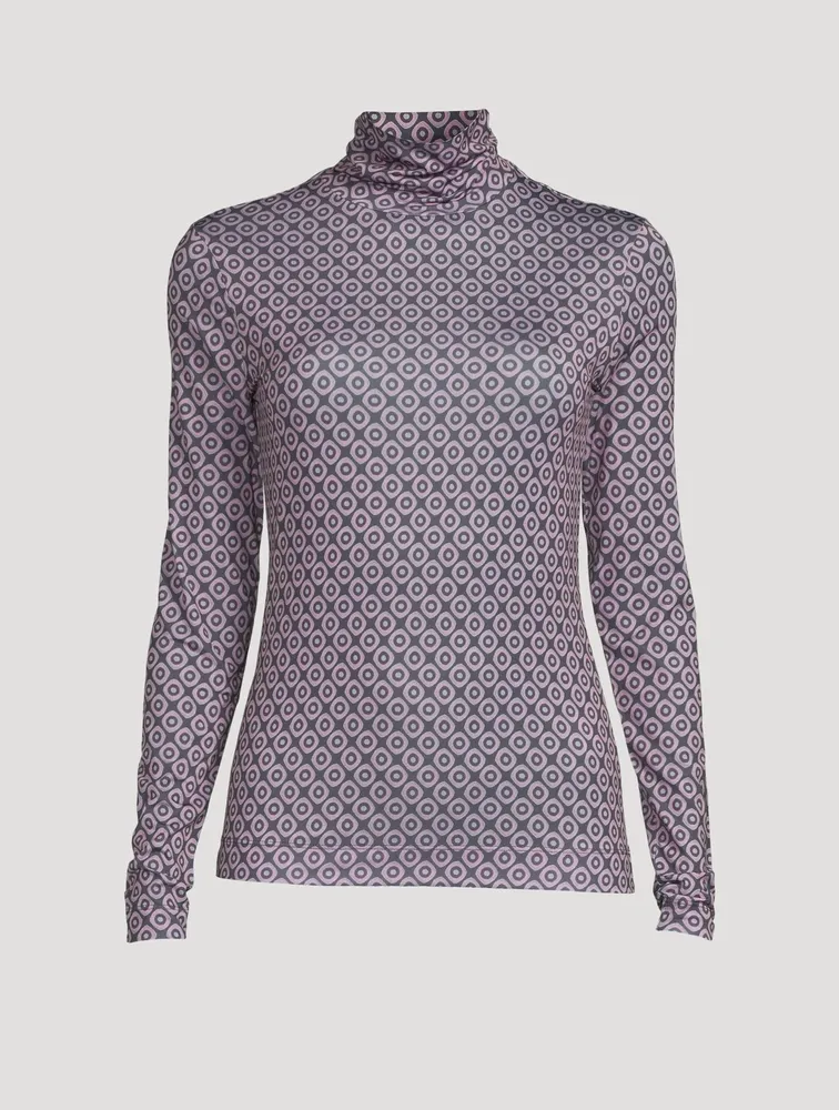 Heyser Printed Turtleneck Top