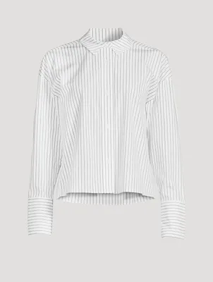 Pulau Cotton Poplin Shirt Stripe Print