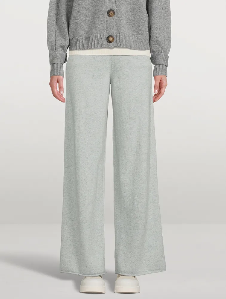 Tioman Wide-Leg Cashmere Joggers