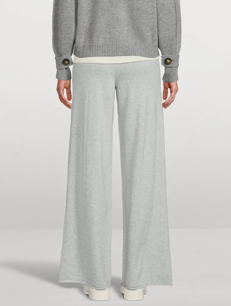 Tioman Wide-Leg Cashmere Joggers