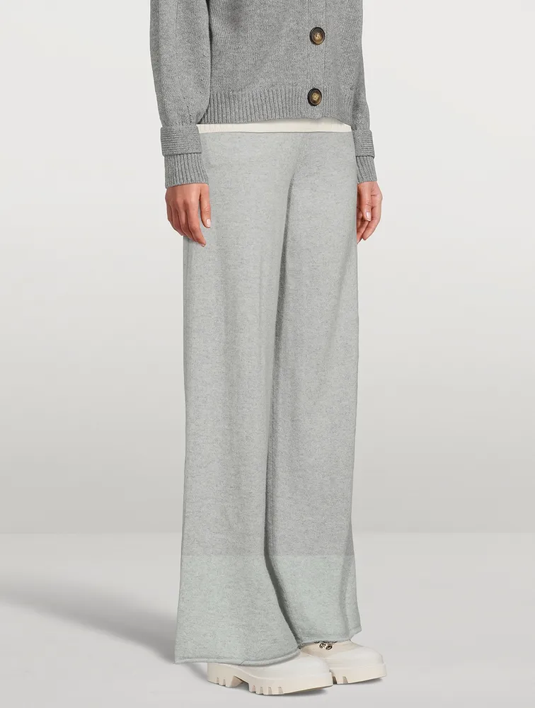 Tioman Wide-Leg Cashmere Joggers