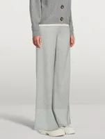 Tioman Wide-Leg Cashmere Joggers