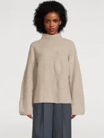 Deva Split-Front Cashmere Sweater