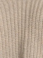 Deva Split-Front Cashmere Sweater