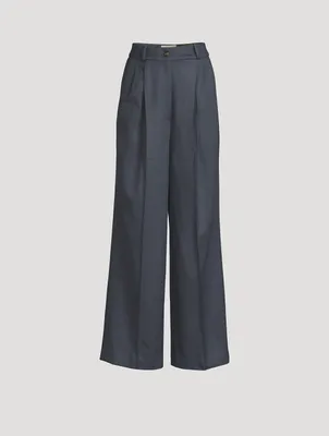 Restinga Wool Wide-Leg Trousers