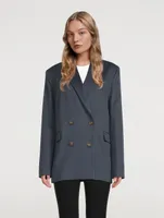 Viuva Wool Double-Breasted Blazer