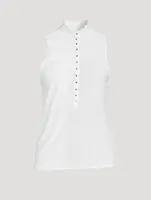 Posey Snap-Front Sleeveless Top