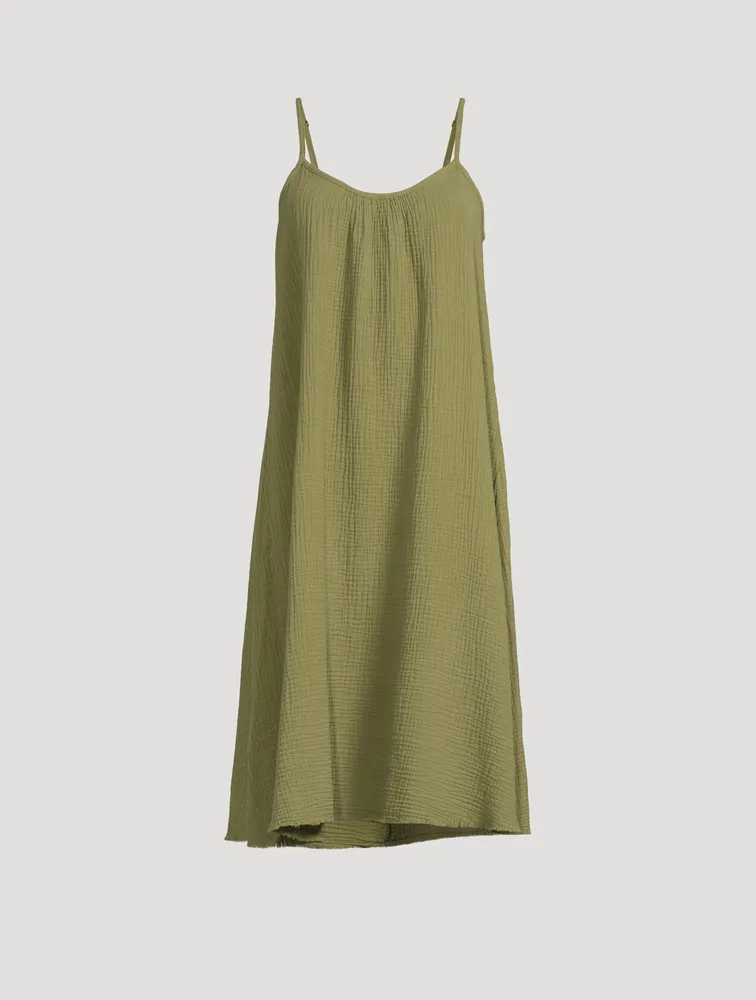 Adele Raw-Hem Slip Dress