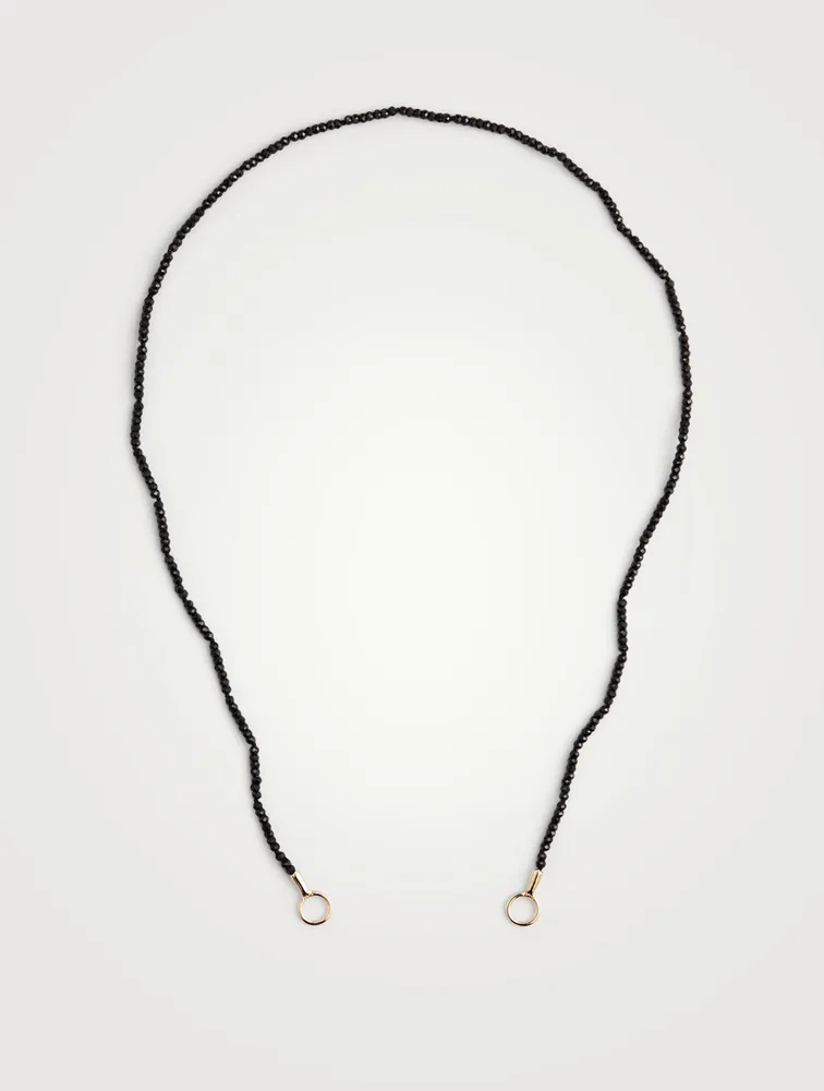 Itty Bitty 14K Gold Black Spinel Strand