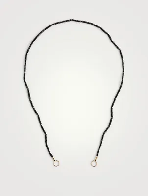 Itty Bitty 14K Gold Black Spinel Strand