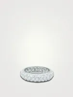 5mm Domed Platinum Eternity Band Ring With Diamonds