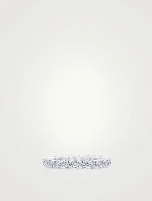 2.75mm Shared-Prong Platinum Eternity Band Ring With Diamonds