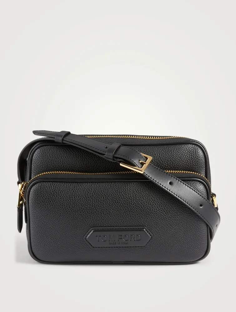 Leather Double-Zip Messenger Bag