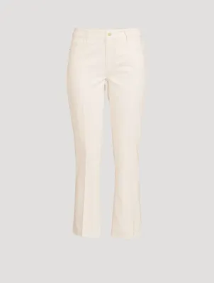 Le Crop Mini Bootcut Jeans With Raw Fray