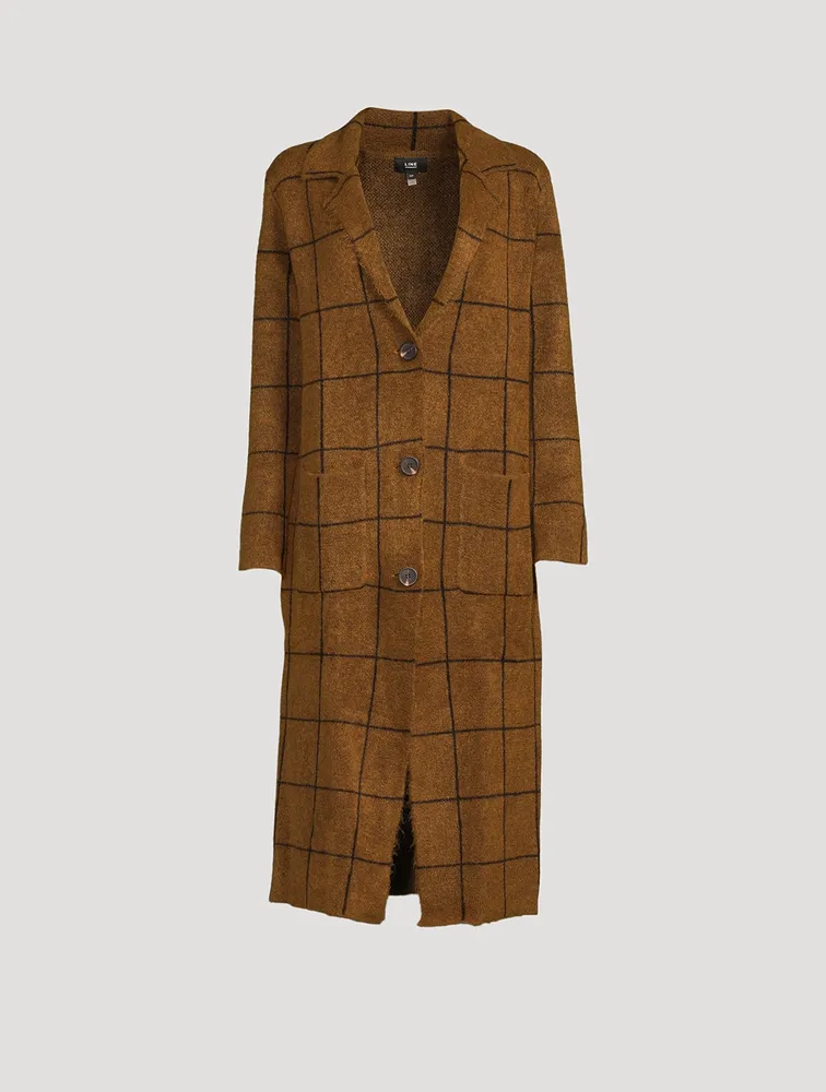 Brita Sweater Coat Plaid