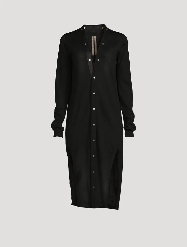Sascha Snap-Front Wool Cardigan