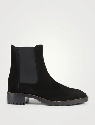 Kolbie Chain-Trimmed Suede Chelsea Boots