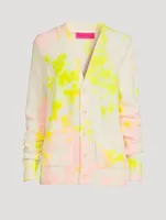 Cashmere Cardigan Tie-Dye Print