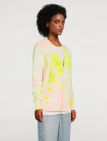 Cashmere Cardigan Tie-Dye Print
