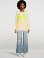 Cashmere Cardigan Tie-Dye Print