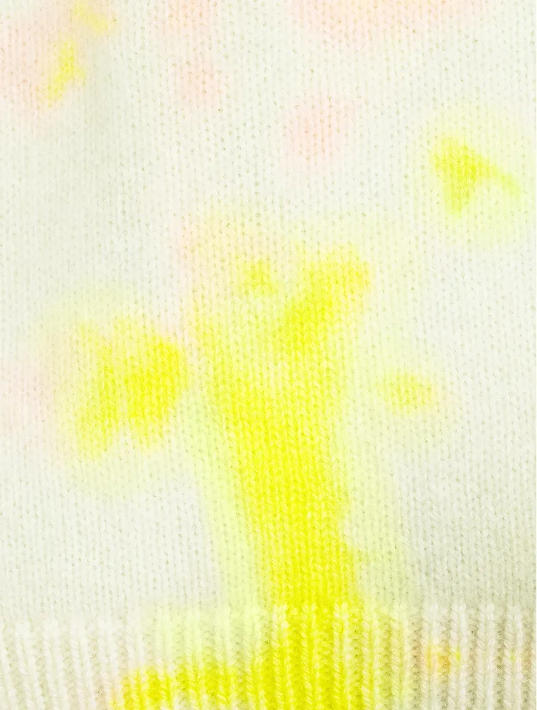 Cashmere Cardigan Tie-Dye Print