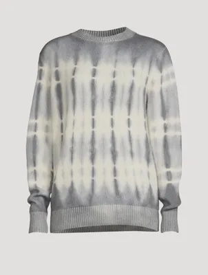 Wire Cashmere Sweater Tie-Dye Print