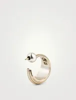 Large Blondeau Sterling Silver Hoop Earrings