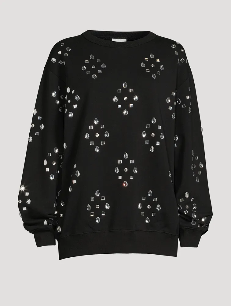 Haxti Sweatshirt With Swarovski Crystals