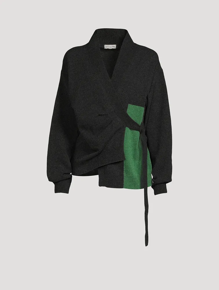 Tierney Wool Side-Tie Cardigan