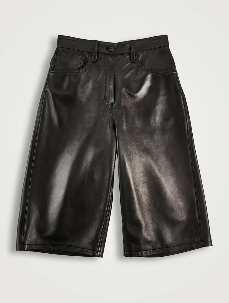 Leather Bermuda Shorts