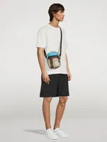 Zeplin Upcycled Canvas Portrait Crossbody Bag