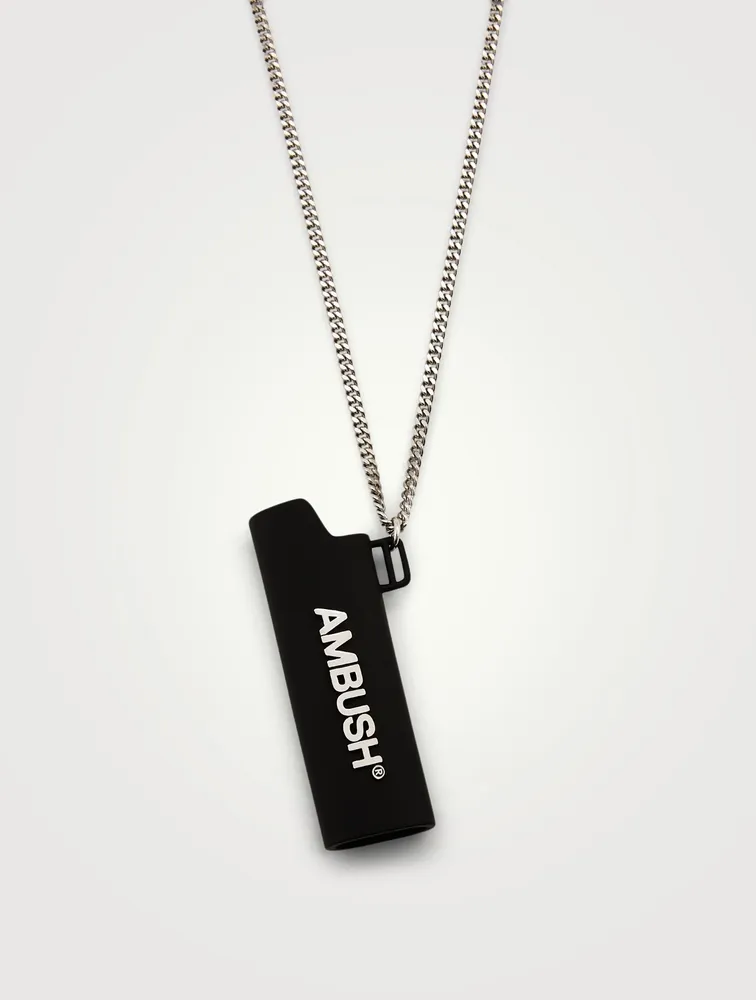 Lighter Case Necklace With Logo